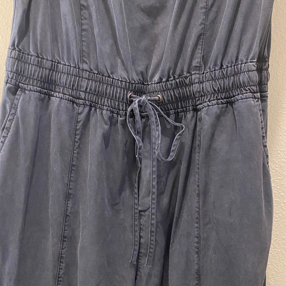 Evereve Black Strapless Wide-Leg Jumpsuit - Picture 7 of 8